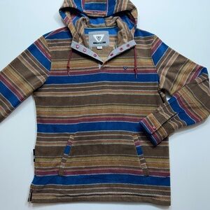 Vissla Snap Button Henley Pullover Hoodie Womens Size Large Stoke House Surf